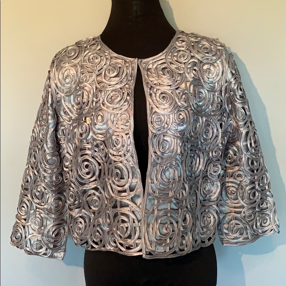 Silver Ribbon Jacket by T & D Designs, Small, NWT